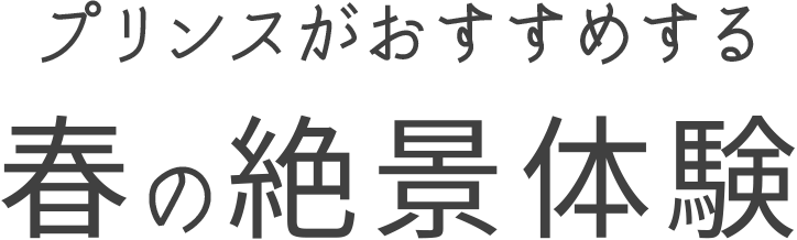 プリンスがおすすめする 春の絶景体験