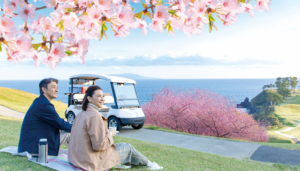 一足早いお花見×絶景ゴルフコース周遊