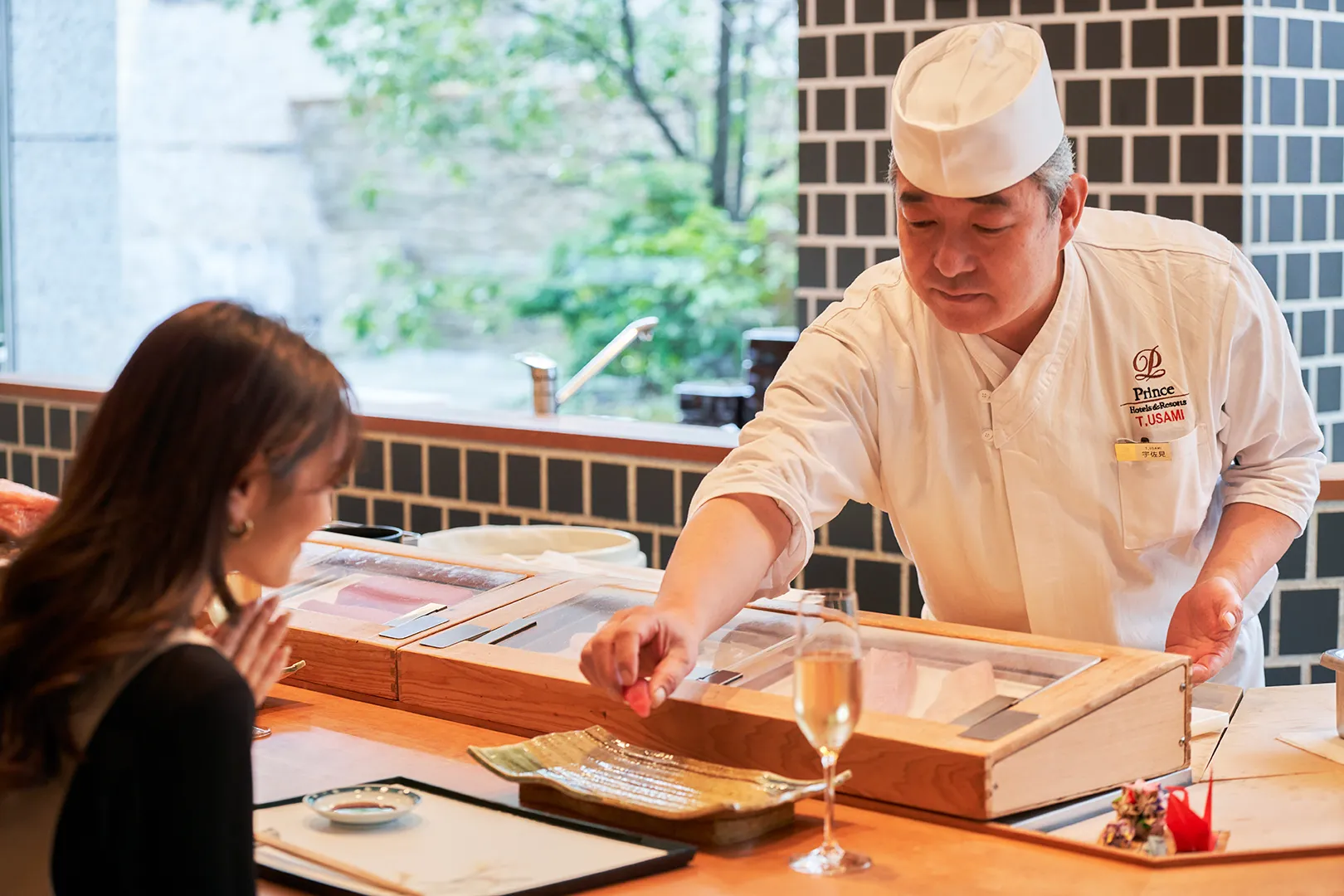 館内レストランでの食事に舌鼓