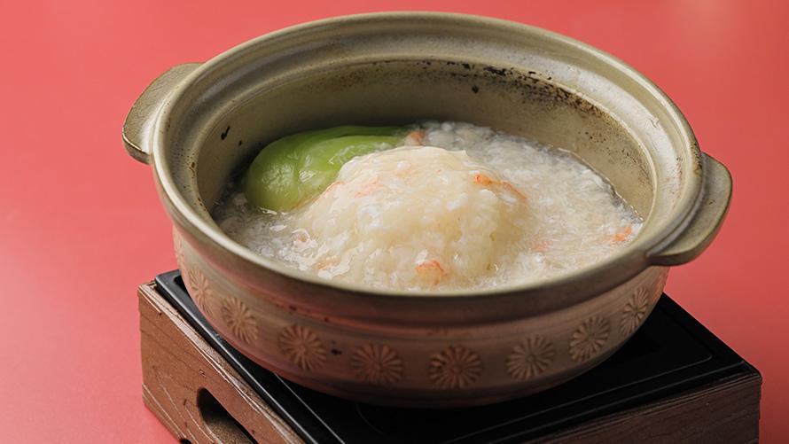 蟹肉の餡かけ土鍋ご飯